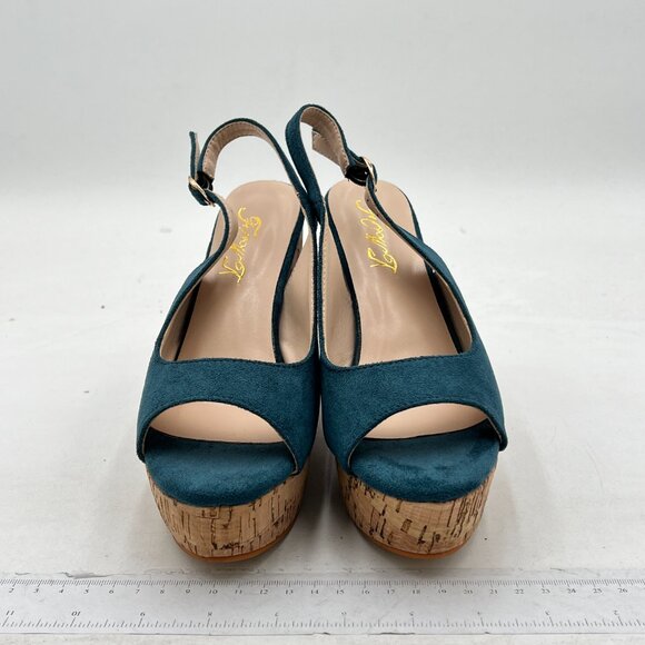 FOWT Women Peep Toe Slingback Platform Wedge Sandals High Heel Buckle Open Toe L - Picture 2 of 7